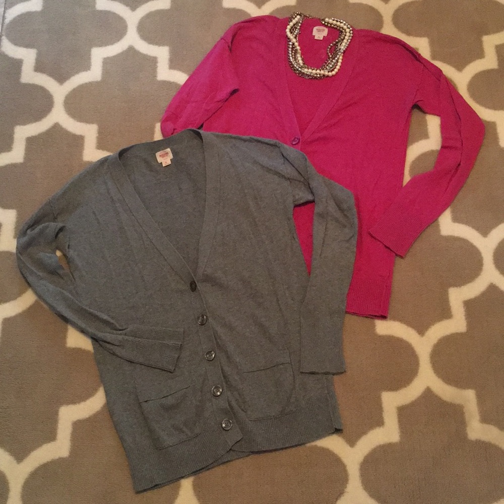 Pink & Gray Cardigan